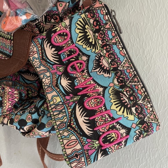 Sakroots Backpack Artist Circle Drawstring Flap Floral Canvas Tote Boho Net Sak - Picture 4 of 9